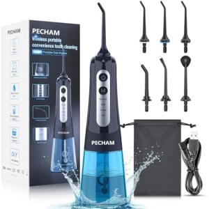 PECHAM Water Flosser Cordless Dental Pick for Teeth Clean, Professional Oral