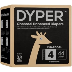 DYPER Charcoal Enhanced Diapers | Baby Diapers from Plant-Based* & Honest