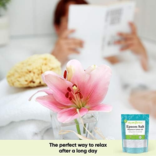 Sky Organics Epsom Salt - 100% Pure Magnesium Sulfate, USP Grade, Kosher - Image 3