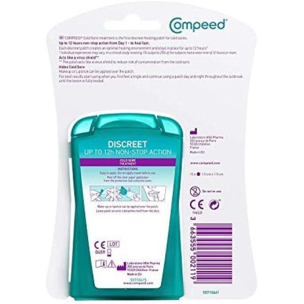 Compeed Cold Sore Discreet Healing Patch, 15 Count (Pack of 1) - Image 2