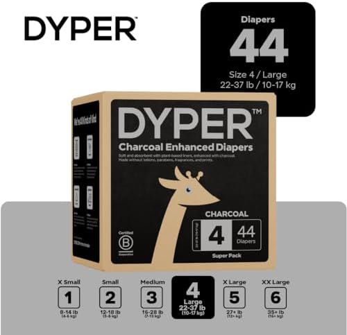DYPER Charcoal Enhanced Diapers | Baby Diapers from Plant-Based* & Honest - Image 2