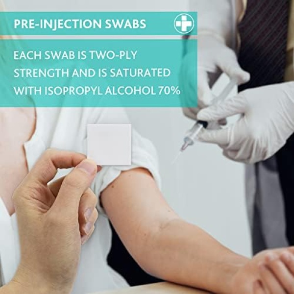 RELIANCE MEDICAL Pre-Injection Swab Wipes - Pack of 100 Individually Wrapped - Image 4