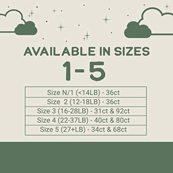 Happy Little Camper Ultra-Absorbent Natural Baby Diapers Size 2 - Hypoallergenic - Image 8