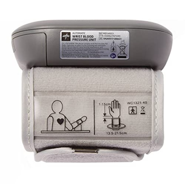 Medline Digital Wrist Blood Pressure Monitor, BP Cuff with Batteries Included - Image 7