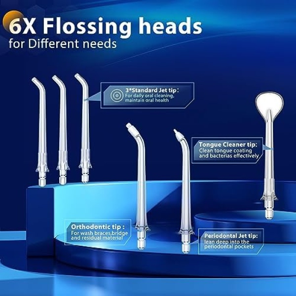 Water Flosser for Teeth: Cordless Water Dental Picks for Teeth Cleaning 400ML - Image 4