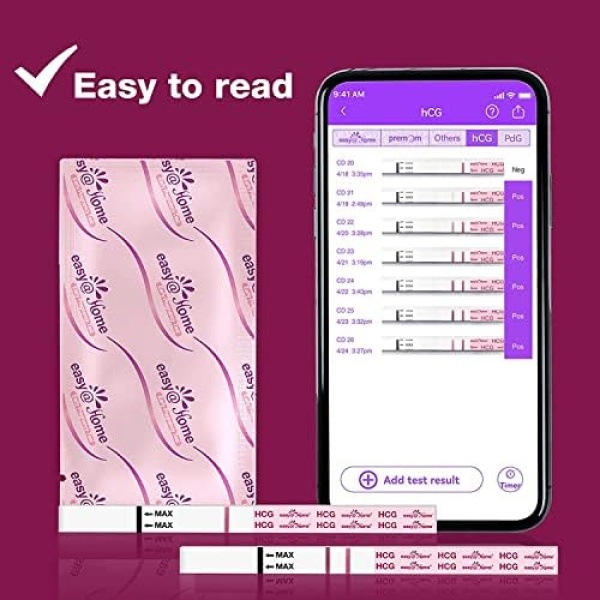 Easy@Home 20 x Pregnancy Test Strips for Early Detection 10 MIU/ml - Image 6