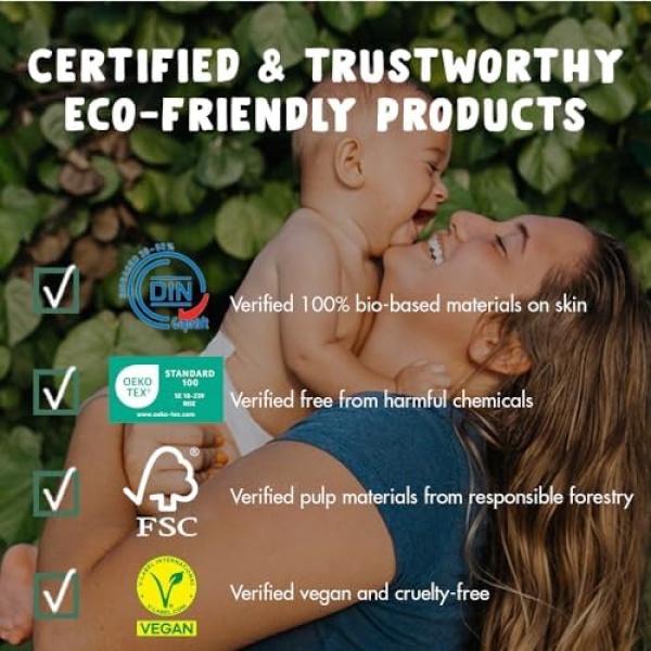 Eco by Naty Eco-Friendly Baby Diapers - 100% Plant-Based Materials on Skin, Soft - Image 4