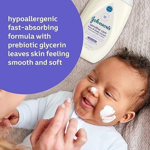 Johnson's Sensitive Care Face & Body Cream - Image 4