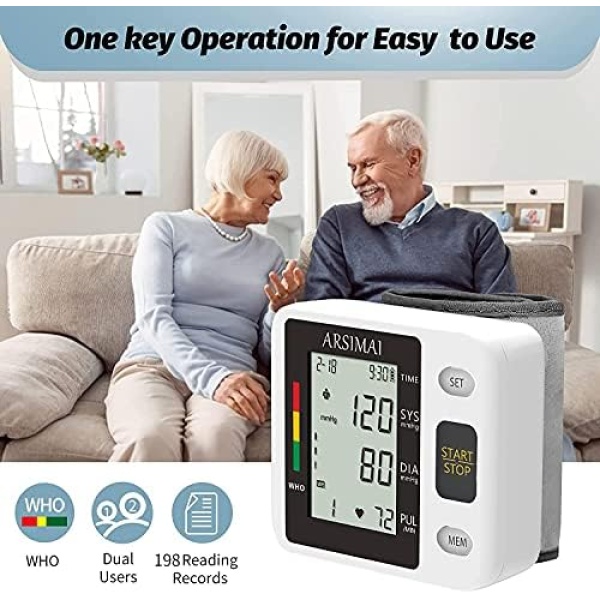 Wrist Accurate Automatic High Blood Pressure Monitors Portable LCD Screen - Image 5