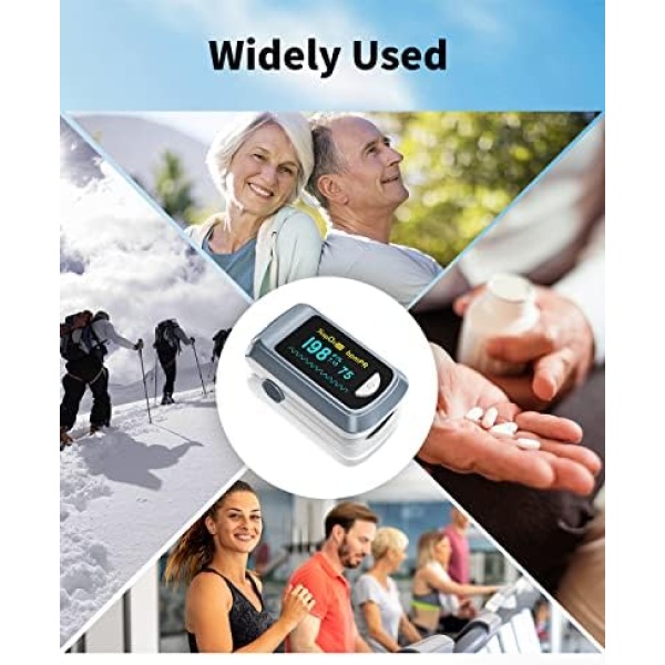 Fingertip Pulse Oximeter Blood Oxygen Saturation Monitor Pulse Ox, Heart Rate - Image 8
