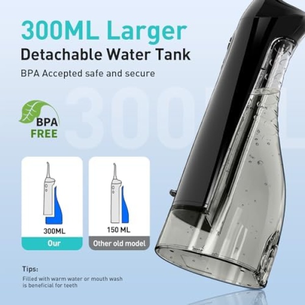 Water Dental Flosser Picks for Teeth: COSLUS 300ML Professional Water Irrigador - Image 4