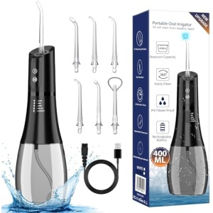 Water Flosser for Teeth: Cordless Water Dental Picks for Teeth Cleaning 400ML