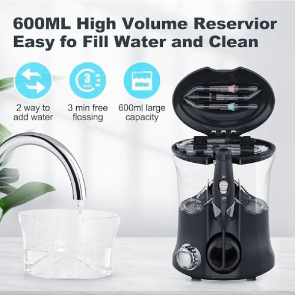 Water Flosser, Dental Water Flosser for Teeth Cleaning with 10 Pressures & 8 - Image 7
