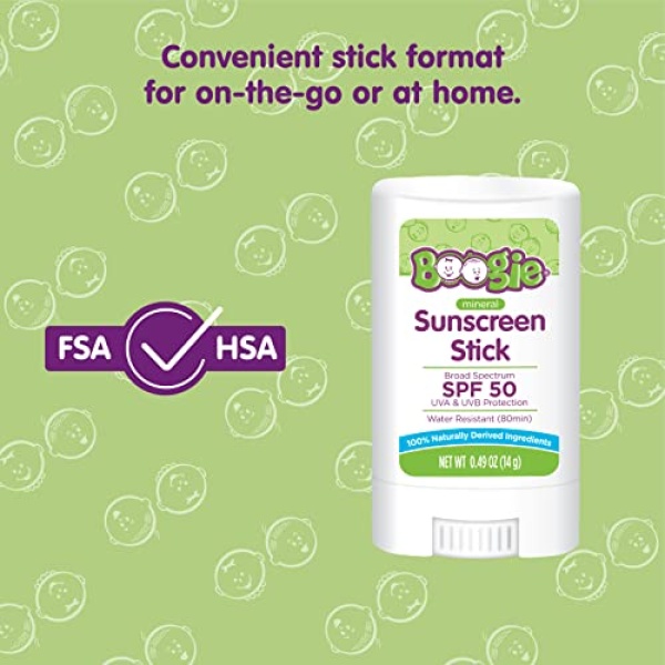 Baby Sunscreen Stick by Boogie Block, Mineral Sunscreen SPF 50, Travel Size - Image 5