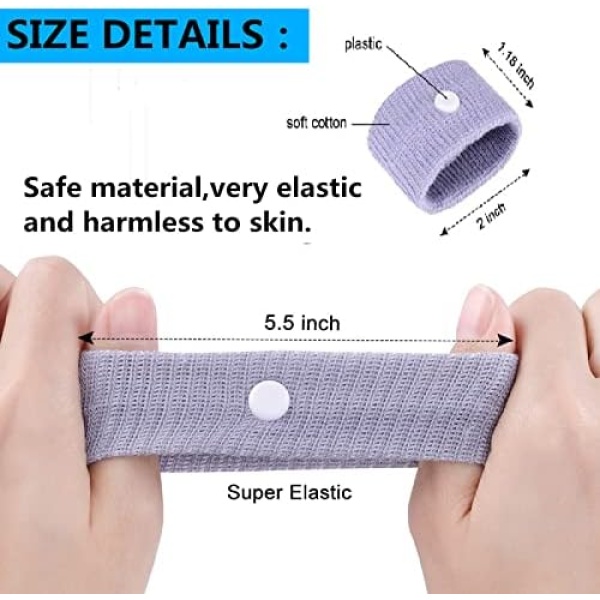 2 Pairs Car Motion Sickness Wristbands Acupressure Nausea Relief Band - Image 2