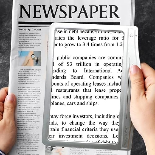 MAGNIPROS 5X Large LED Page Magnifier for Reading with 3 Color Lighting Modes - Image 5
