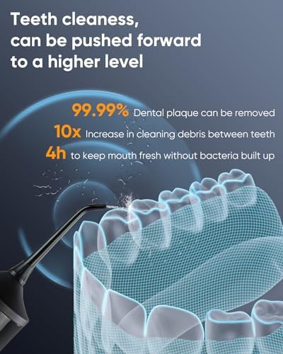 MySmile LP221 Cordless Water Flossers for Teeth 335ML Portable OLED Display - Image 2