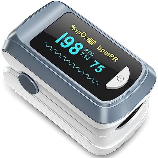 Fingertip Pulse Oximeter Blood Oxygen Saturation Monitor Pulse Ox, Heart Rate