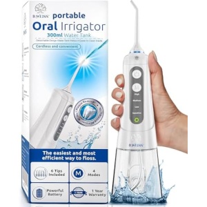 Water Flosser Cordless Pick for Teeth, 4 Modes, Gentle on Gums, Removes Plaque &