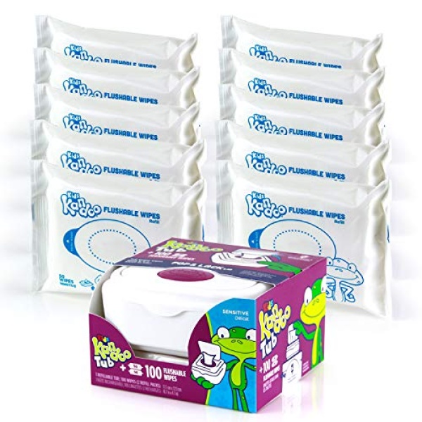 Flushable Wipes for Baby and Kids by Kandoo, Sensitve and Unscented Formula, - Image 2