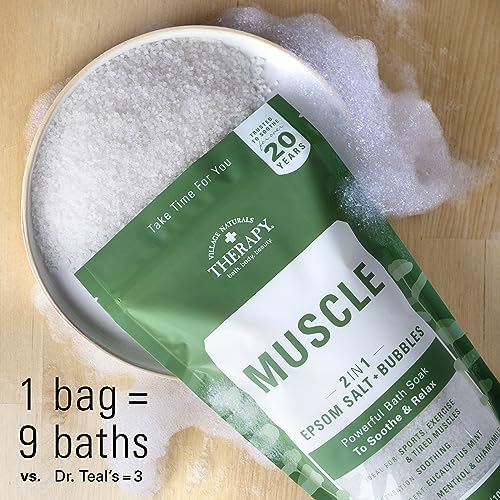 Village Naturals Therapy, Foaming Epsom Soak, Aches & Pains Muscle Relief - Image 6