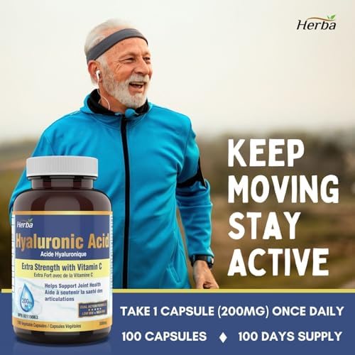 Herba Hyaluronic Acid Supplement 200mg - 100 Vegetable Capsules | Hyaluronic - Image 7
