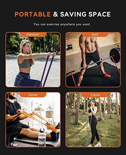 SUNPOW Pull Up Assistance Bands - Set of 5 Resistance Heavy Duty Workout - Image 6