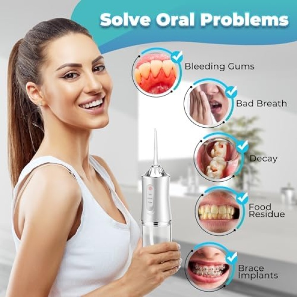 Cordless Water Flosser, Dental Oral Irrigator, Waterproof Water Flosser Teeth - Image 5