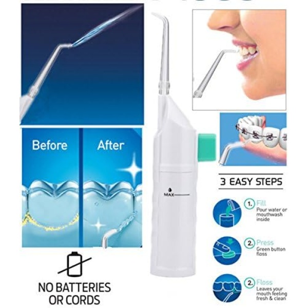 Manual Oral Irrigator Traval Water Pick Water Flosser Teeth Cleaner for Dental - Image 6