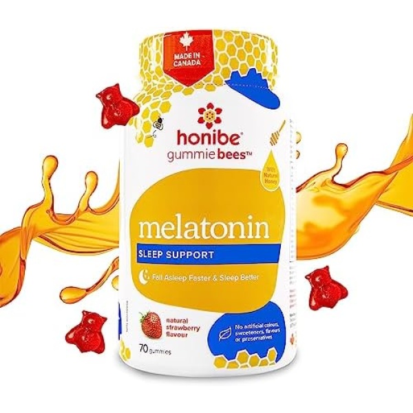 Honibe Melatonin Sleep Support Gummies | Honey-Based Gummies