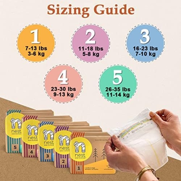 Size 1, 7-13 lbs. (112 Count) Disposable Premium Diapers for Newborn Babies, - Image 5