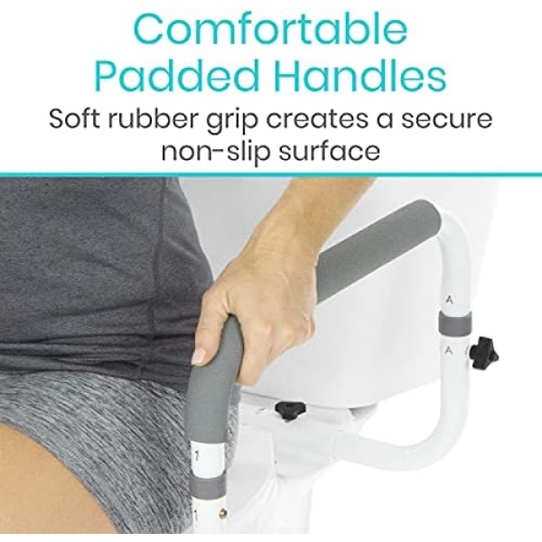 Vive Toilet Safety Rail - Adjustable Grab Bar - Compact Support Frame - Image 7