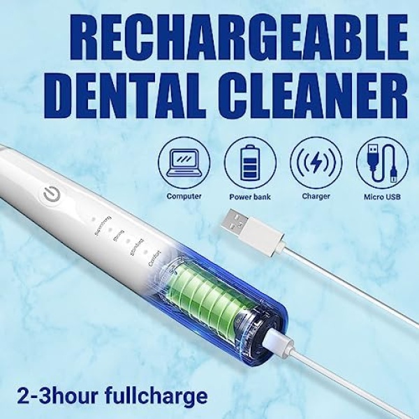 Suwer Plaque Remover for Teeth, Electric Tooth Cleaner Tartar Remover Tool with - Image 6