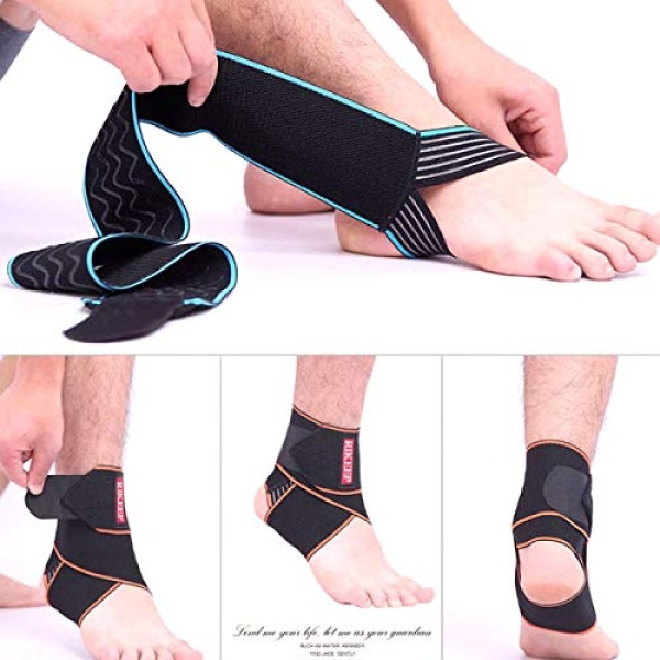 Ankle Support,Adjustable Ankle Brace Breathable Nylon Material Super Elastic - Image 4