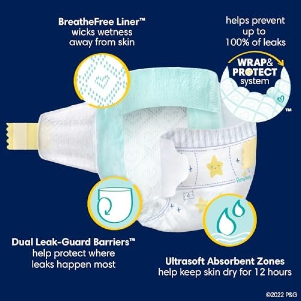 Pampers Swaddlers Overnights Diapers - Size 6, 72 Count, Disposable Baby Diapers - Image 6