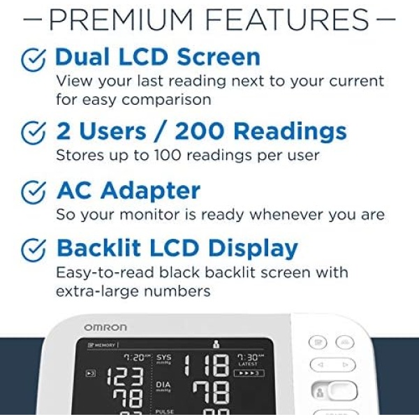 OMRON Platinum Blood Pressure Monitor, Upper Arm Cuff, Digital Bluetooth Blood - Image 3