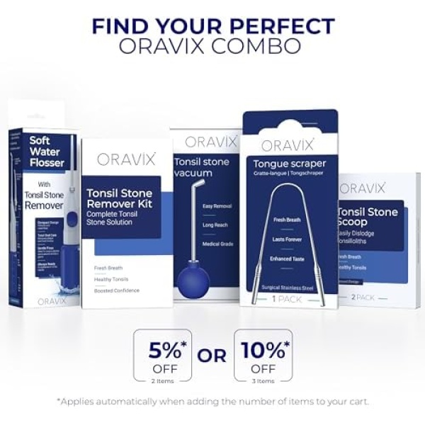 ORAVIX Dental Water Flosser Tonsil Stone Remover, Oral Irrigator Water Flosser, - Image 7