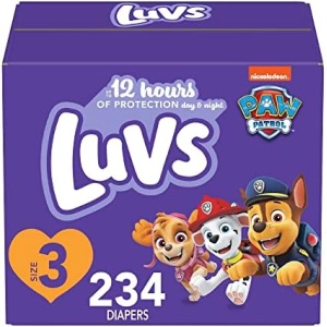 Luvs Diapers - Size 3, 234 Count, Paw Patrol Disposable Baby Diapers