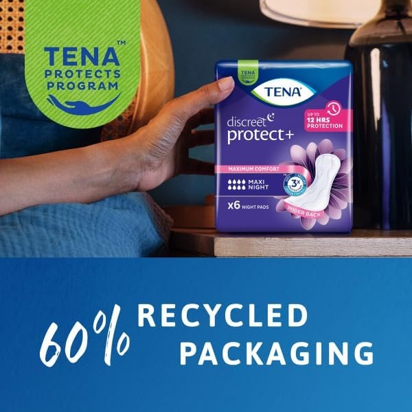 TENA Discreet Maxi Night Incontinence Pads for Heavy Bladder Weakness - Image 10