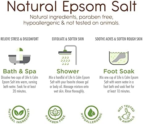 Life Is Calm Epsom Salt Spa 6-Pack l Dissolvable Therapy Formulas for Bath - Image 4