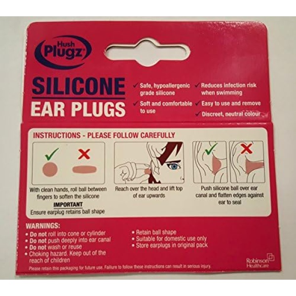 Hush 7 Pairs Plugz Silicone Earplugs - Pack of 7 - Image 3