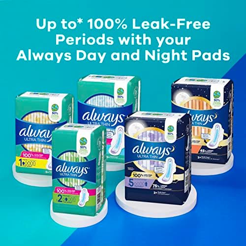 Always Ultra Thin Feminine Pads for Women, Size 5, Extra Heavy, Overnight - Image 5