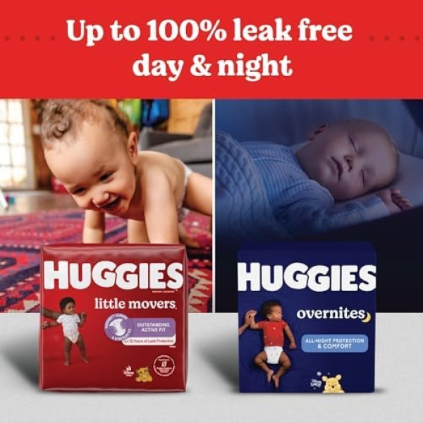 Huggies Size 5 Overnites Baby Diapers: Overnight Diapers, Size 5 (27+ lbs), 88 - Image 10