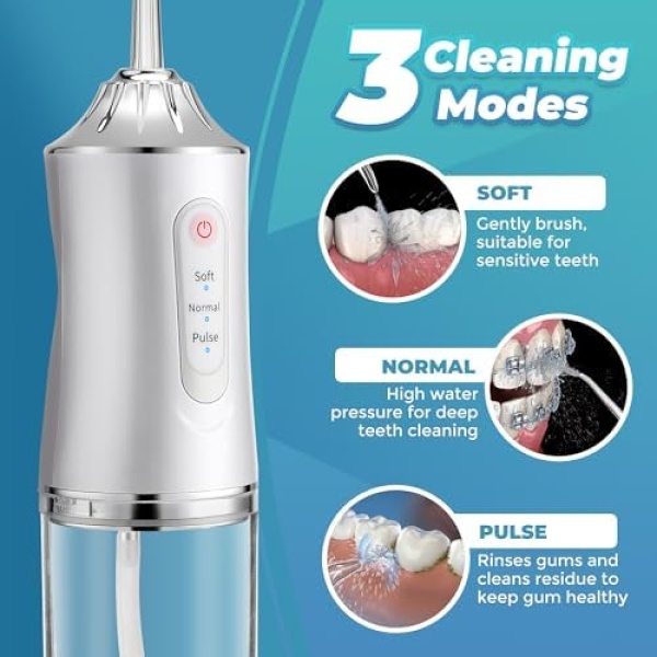 Cordless Water Flosser, Dental Oral Irrigator, Waterproof Water Flosser Teeth - Image 3