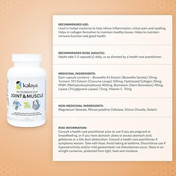 Kalaya 7X joint & Muscle Anti-Inflammatory Supplement 60 count - Image 5