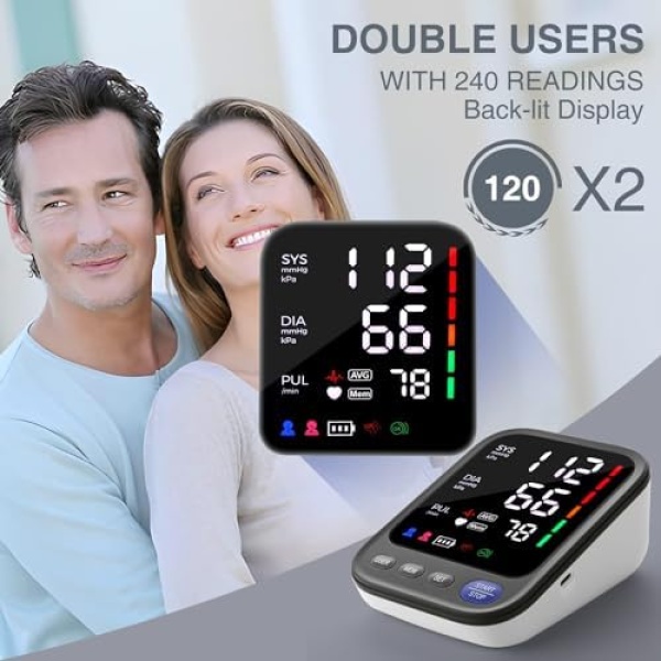 Blood Pressure Machine,Automatic Digital Upper Arm Blood Pressure Monitor with - Image 5