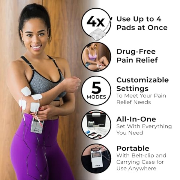 TENS 7000 Digital TENS Unit with Accessories - TENS Unit Muscle Stimulator - Image 3