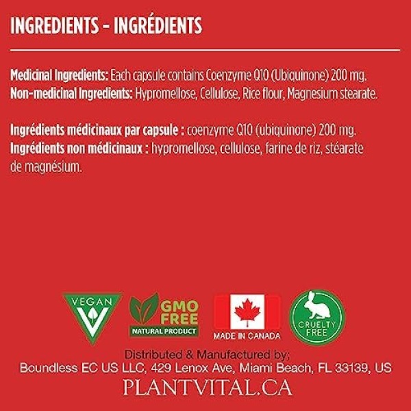 PlantVital's Coenzyme Q10 200mg - CoQ10 Supplement - Support Cardiovascular - Image 6