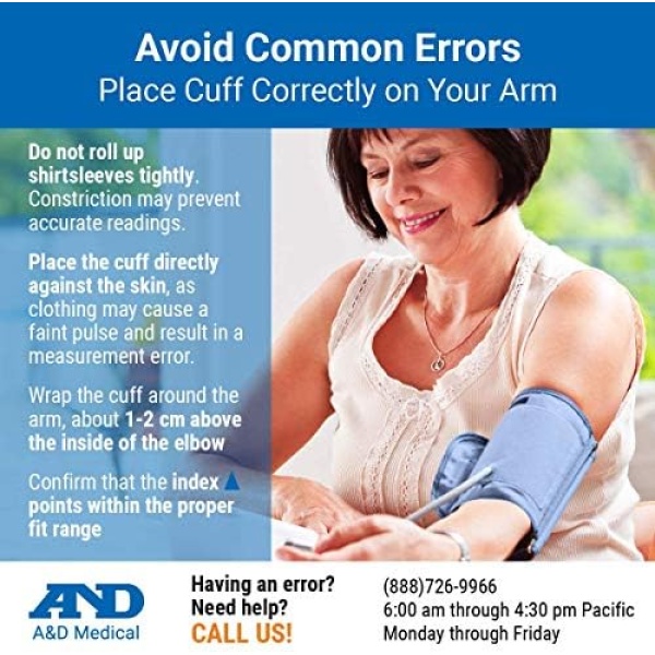 A&D Medical Replacement Blood Pressure Cuff (UA-280) - Medium (24-36 cm / 9.4" - - Image 6