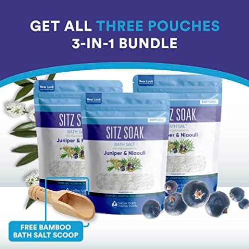 Sitz Bath Salt (3-Pack Plus Scoop) Hemorrhoid Soothing Sitz Soak Epsom Salt - Image 2